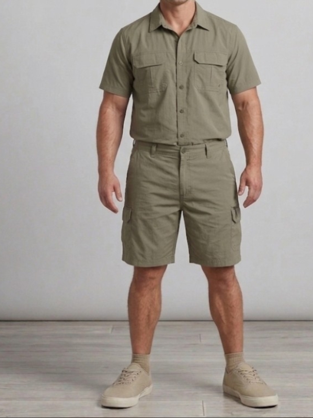 Reel Legends Men's Cargo Khaki Outdoor Shorts - Size 44